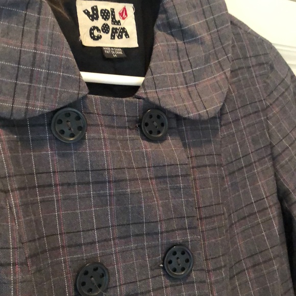 Volcom adorable gray lined coat - Picture 2 of 5